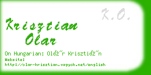 krisztian olar business card